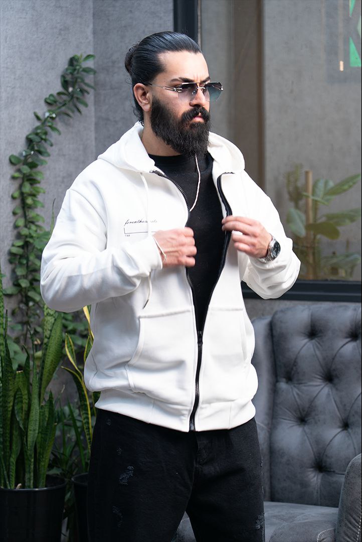 سویشرت زیپ‌دار مردانه کلاه‌دار | پارچه وارداتی با کیفیت تضمینی