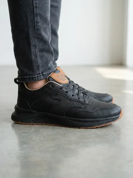 کتونی زارا Zara مدل 1021 رنگ مشکی قهوه‌ای | استایل کژوال، سبک و فوق‌العاده راحت